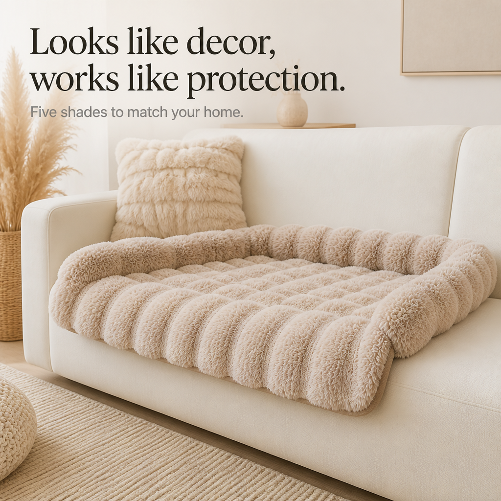 CozyHaven – Plush Bolster Sofa Pet Mat