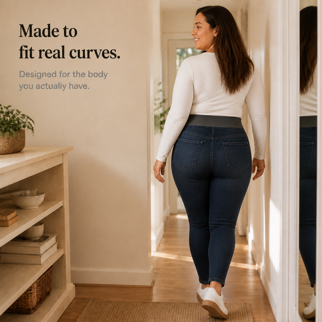 EaseForm – High-Rise Pull-On Stretch Jeans