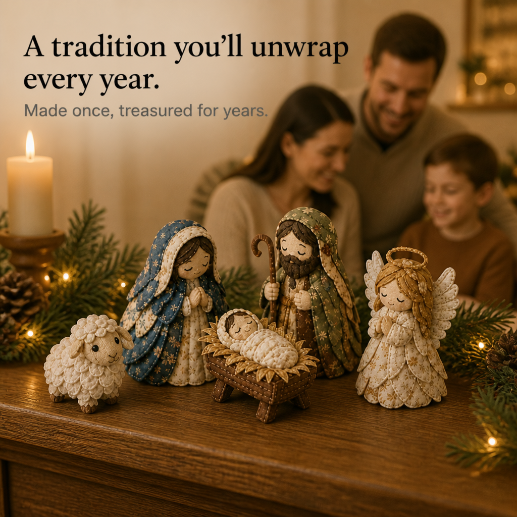 Heirloom & Hollow – Patchwork Fabric Nativity Sewing Kit