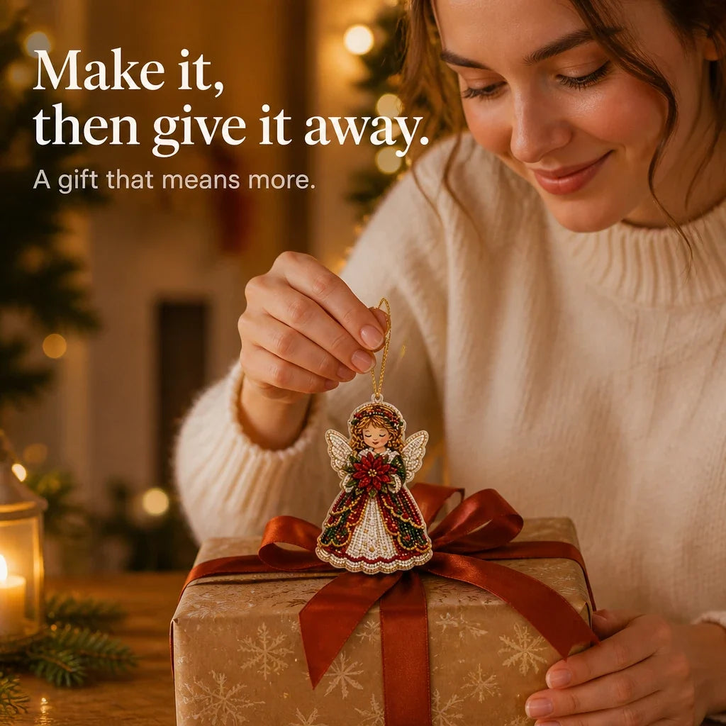 Twinklecraft – Rhinestone Angel Christmas Ornament (12 pieces)