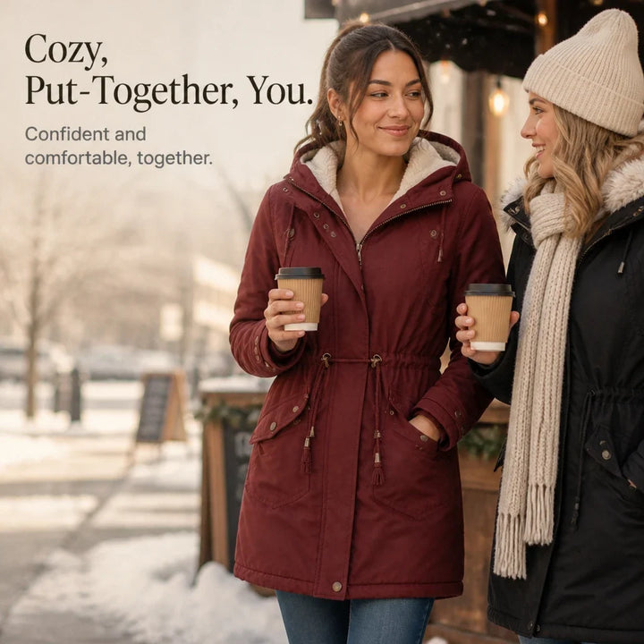 Warmelle – Hooded Fleece-Lined Padded Winter Coat