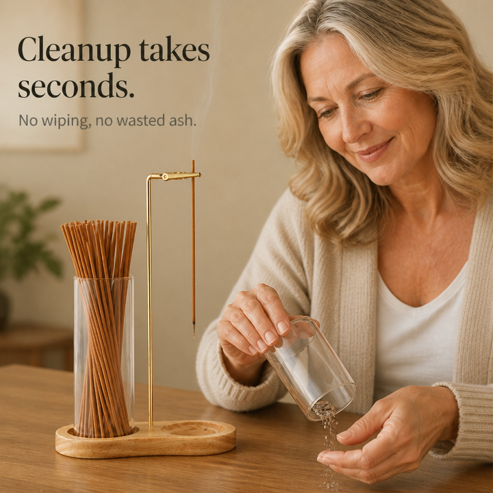 Ashvia – Dual Glass Cup Incense Ash Catcher