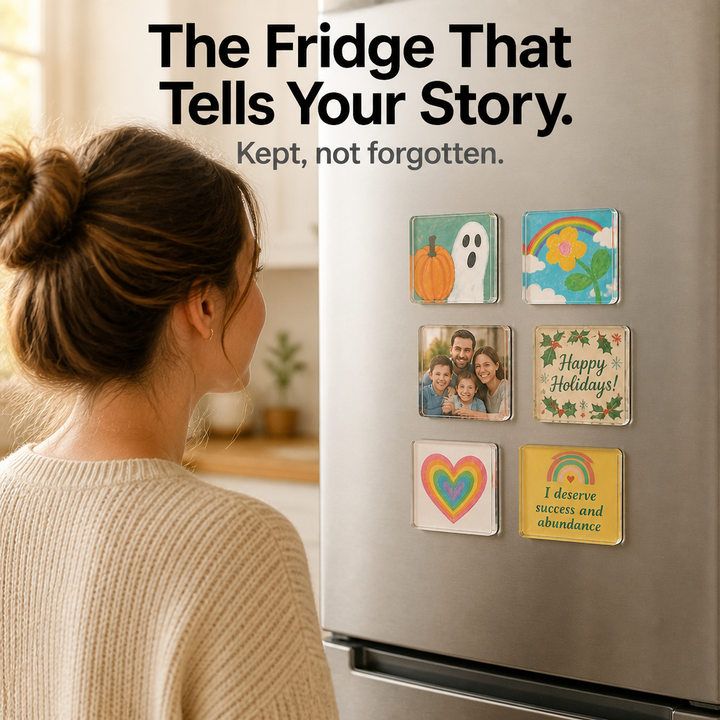 Keepsy – Custom Kids' Drawing Acrylic Fridge Magnets