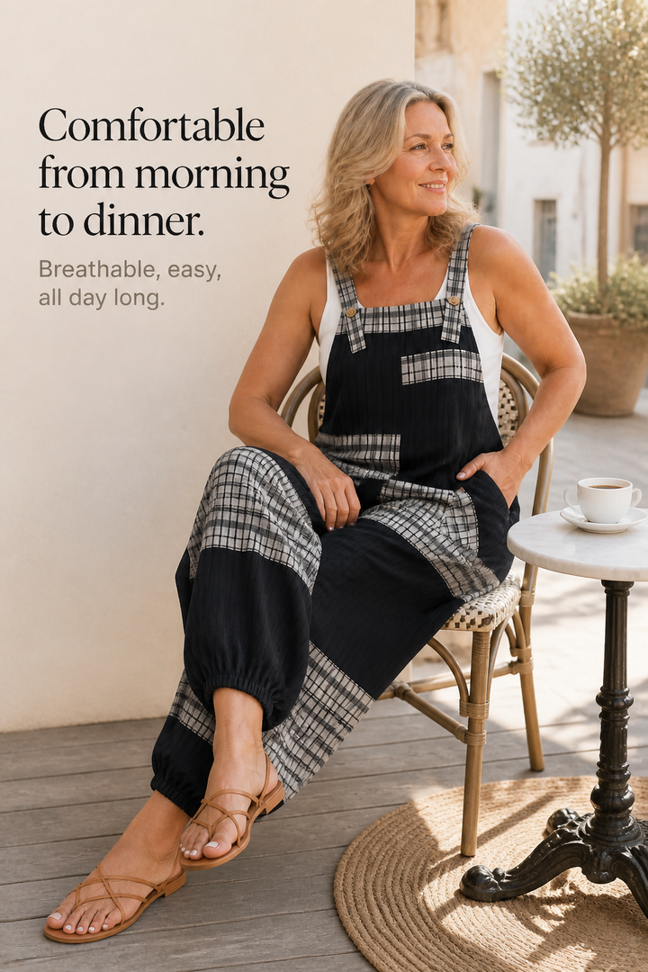 Wearbella – Patchwork Harem-Cut Camisole Jumpsuit
