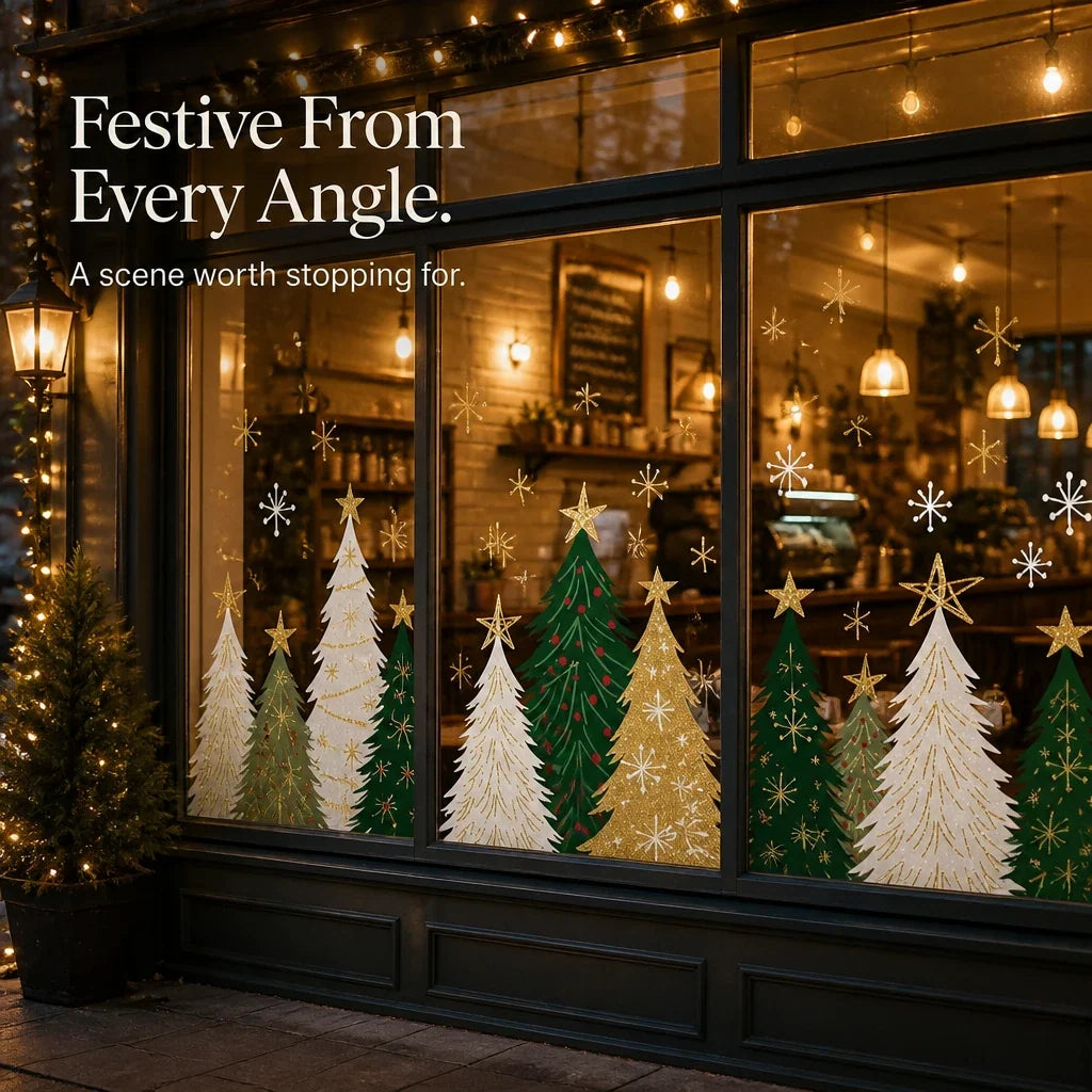 Merryvue – Double-Sided Static-Cling Christmas Window Decals