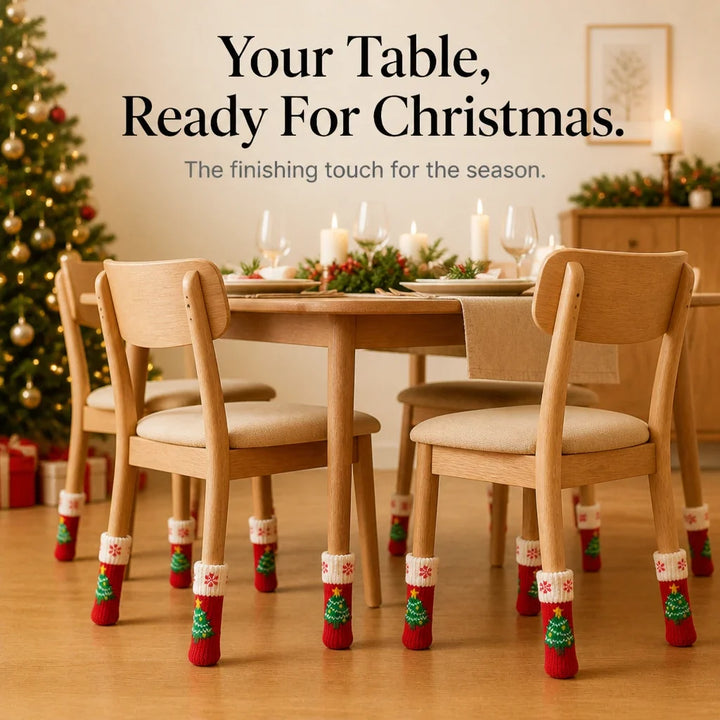 HollyHush – Christmas Knit Chair Leg Covers (4pcs)