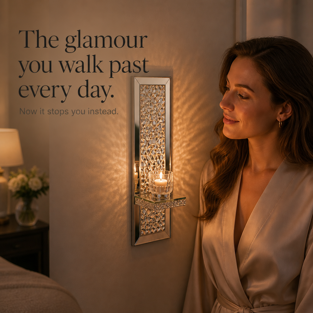 Lumicrush – Crushed Glass Wall Candle Sconces