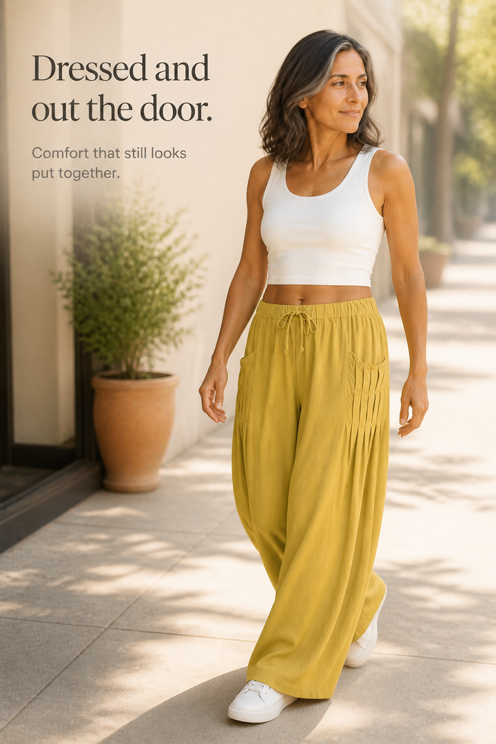 Linora – Drawstring Wide Leg Pants