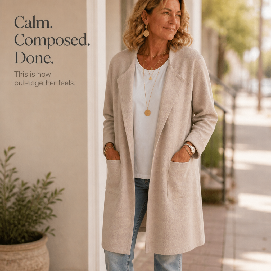 Wrapelle – Open-Front Longline Knit Cardigan Coat