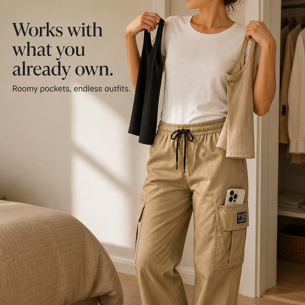 EaseCargo – Lightweight Drawstring Cargo Pants