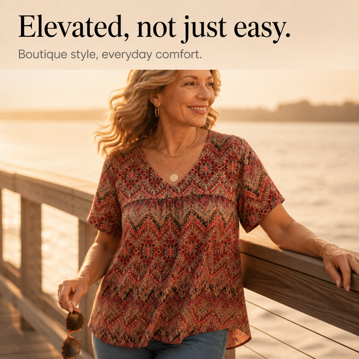 Draveil – The V-Neck Top That Skims, Not Clings