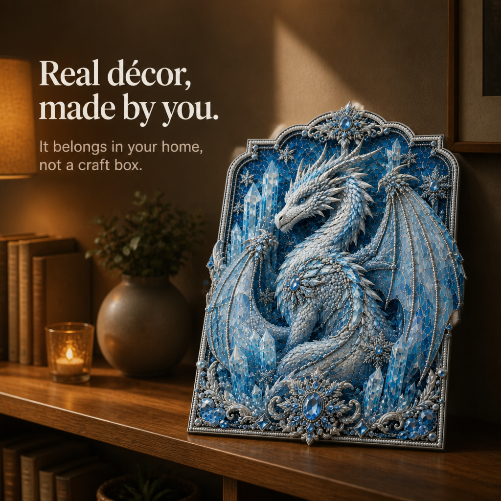 Dragonelle – 3D Crystal Dragon Diamond Art Kit