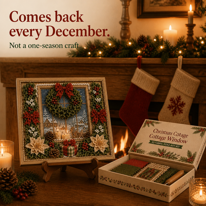 Foldery – Pre-Punched 3D Christmas Fabric Art Kit