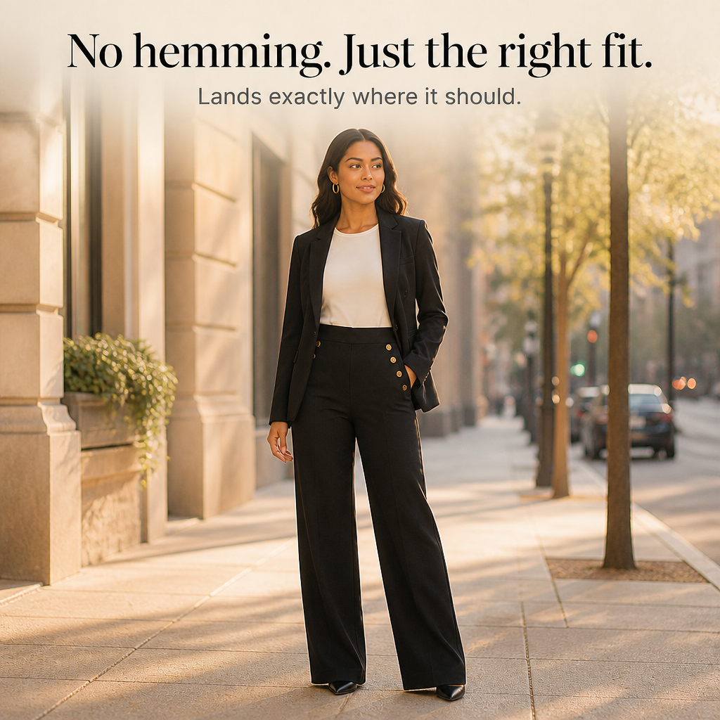 Smoothwaist – Hidden-Panel Wide-Leg Trousers