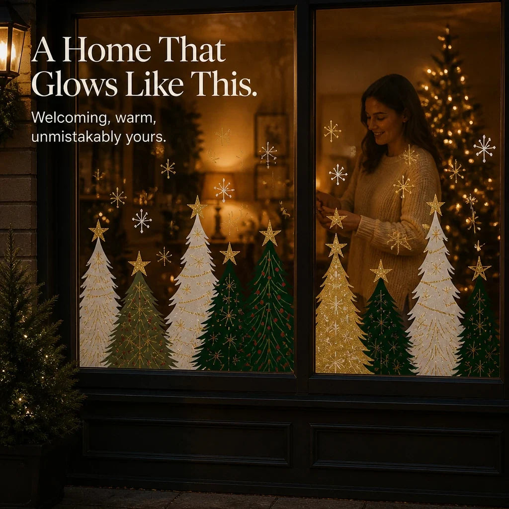 Merryvue – Double-Sided Static-Cling Christmas Window Decals