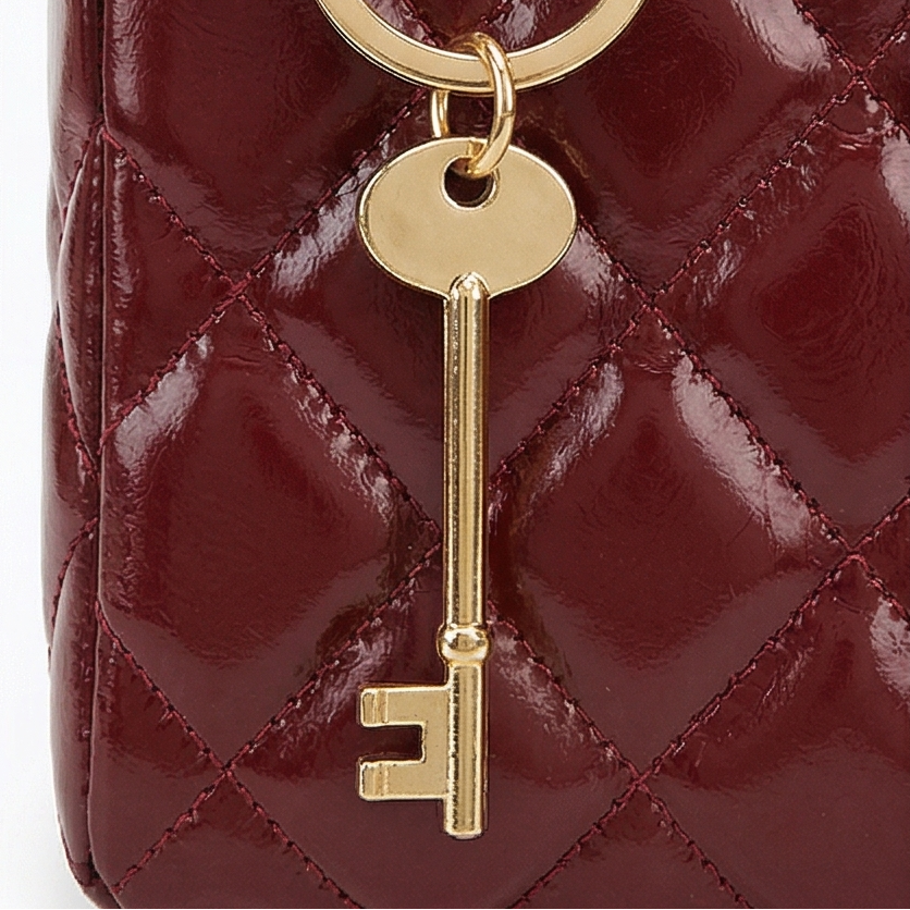 Belaire™ – Quilted Handbag with Silk Scarf Handles