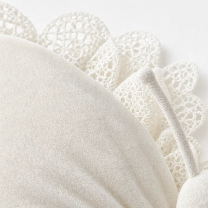 Lacewing – Velvet-Look Butterfly Lace-Trim Throw Pillow