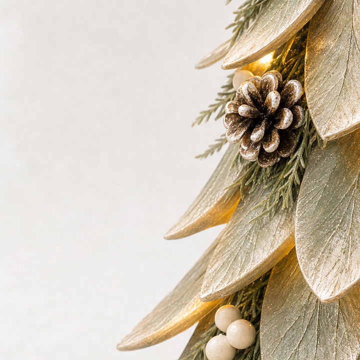 Winterleaf Glow – Layered Foliage Lighted Christmas Tree
