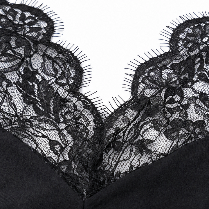 Florenza – Floral Lace V-Neck Long-Sleeve Blouse