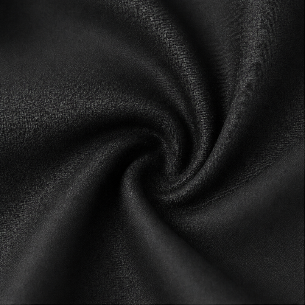 Drapeelle – Satin Button-Front Shirt Dress