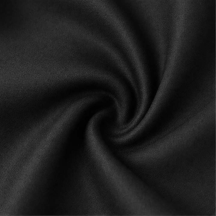 Drapeelle – Satin Button-Front Shirt Dress