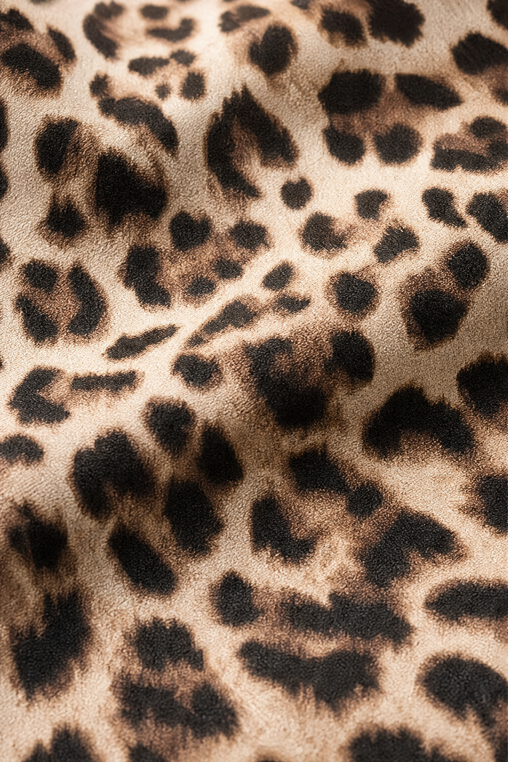 Leocara – Button-Front Leopard Print Maxi Shirt Dress