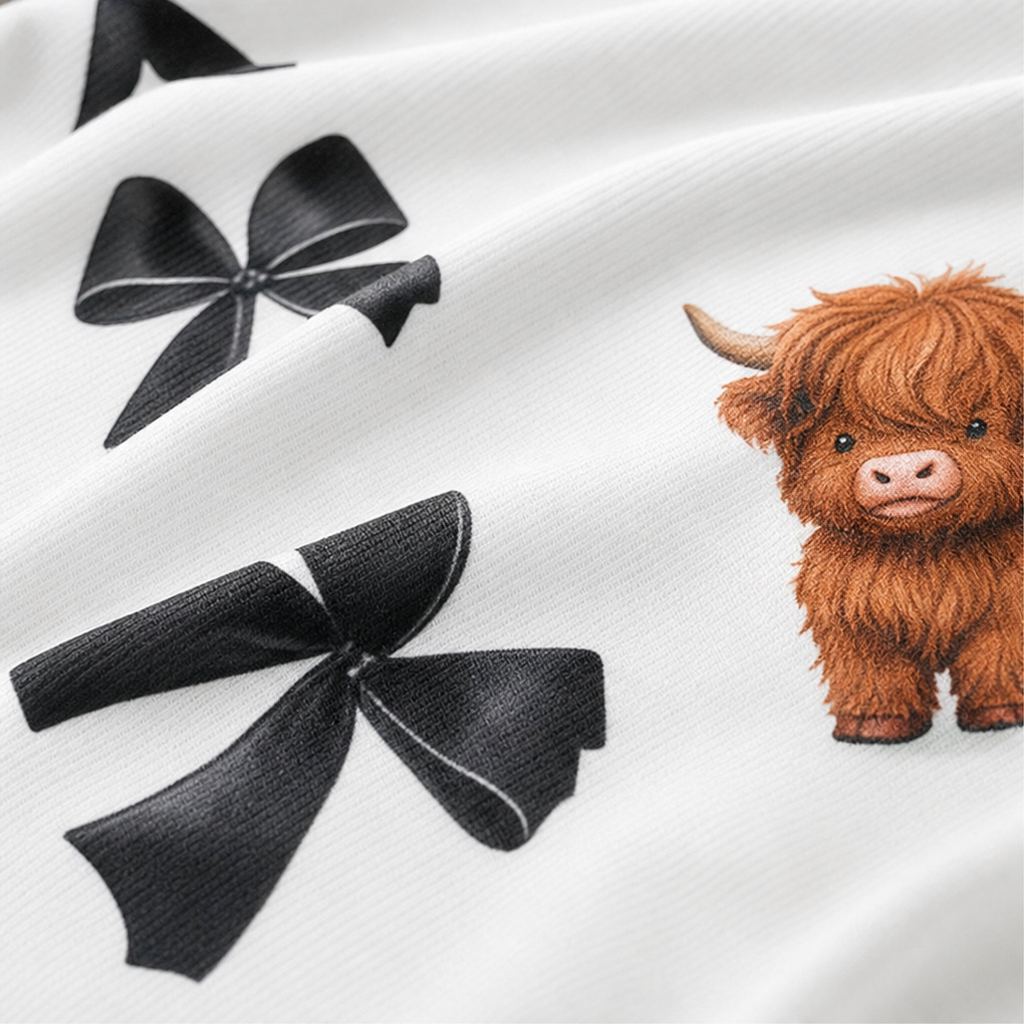 Highland Haven – Highland Cow Print Three-Piece Pajama Set