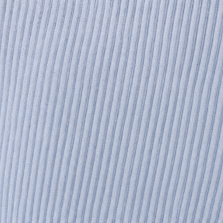 Ribelle – Powder Blue Ribbed Knit Pullover Hoodie