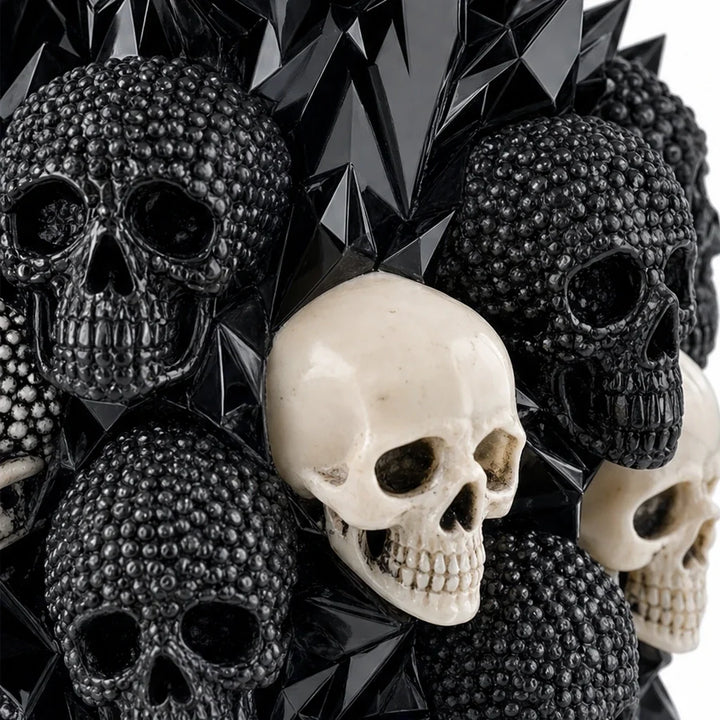 Ravenora – Sculpted Raven And Skull Decorative Vase