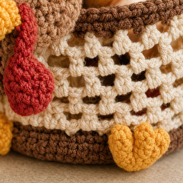 Harvest & Hue – Turkey-Shaped Crochet Basket Kit
