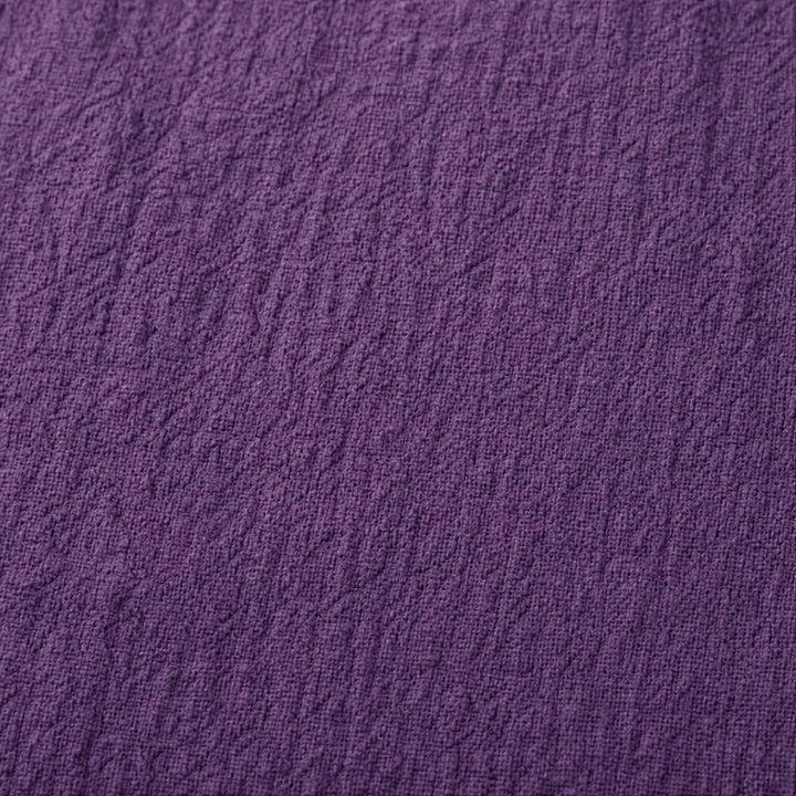 Marlowe – Crinkle-Textured Frayed-Trim Tunic Top