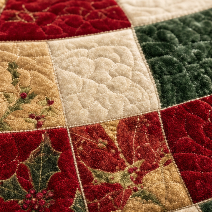 Merry Mirage – 3D Swirl Quilted Christmas Rug