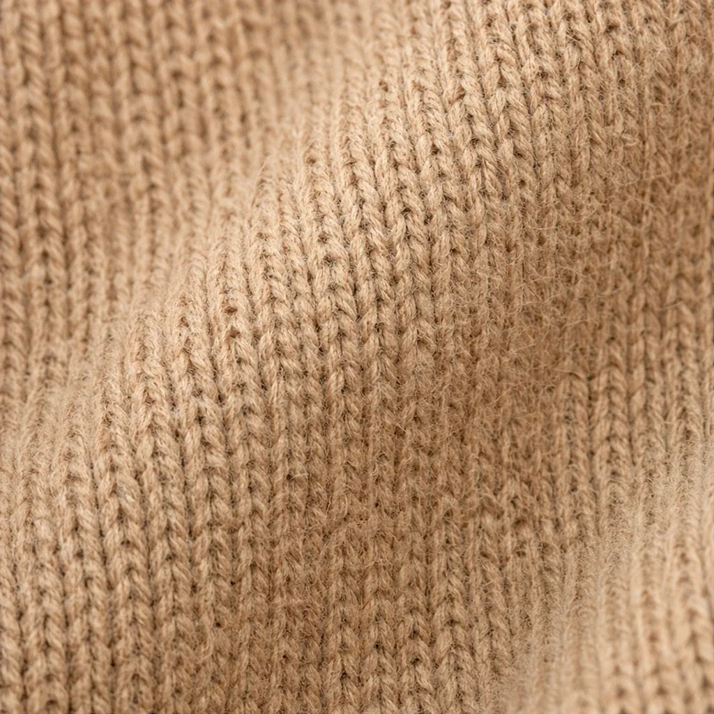 Foldelle – Asymmetrical Fold-Over Collar Knit Sweater