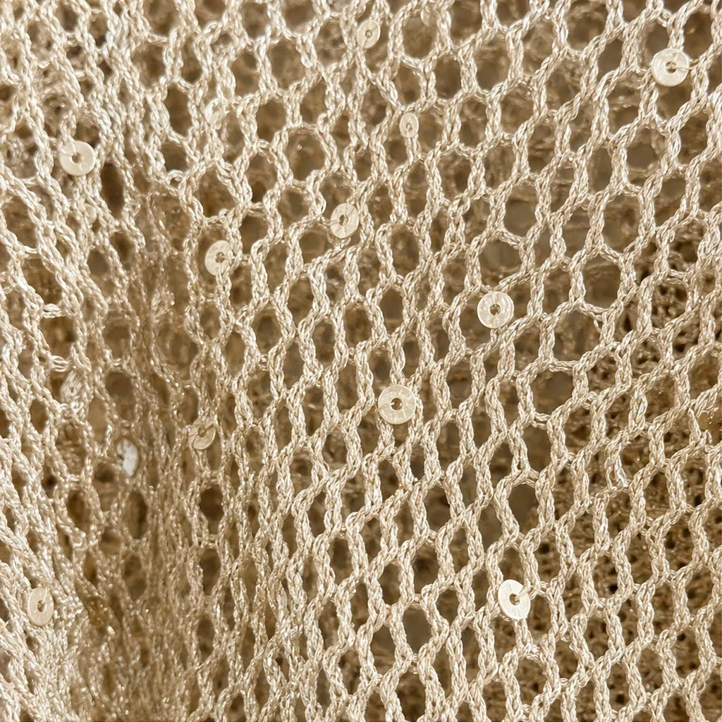 Lunelle – Sequin Open-Knit Sweater Top