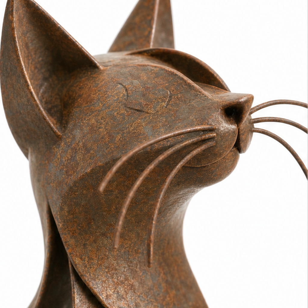 Maine & Muse – Metallic Maine Coon Cat Figurine