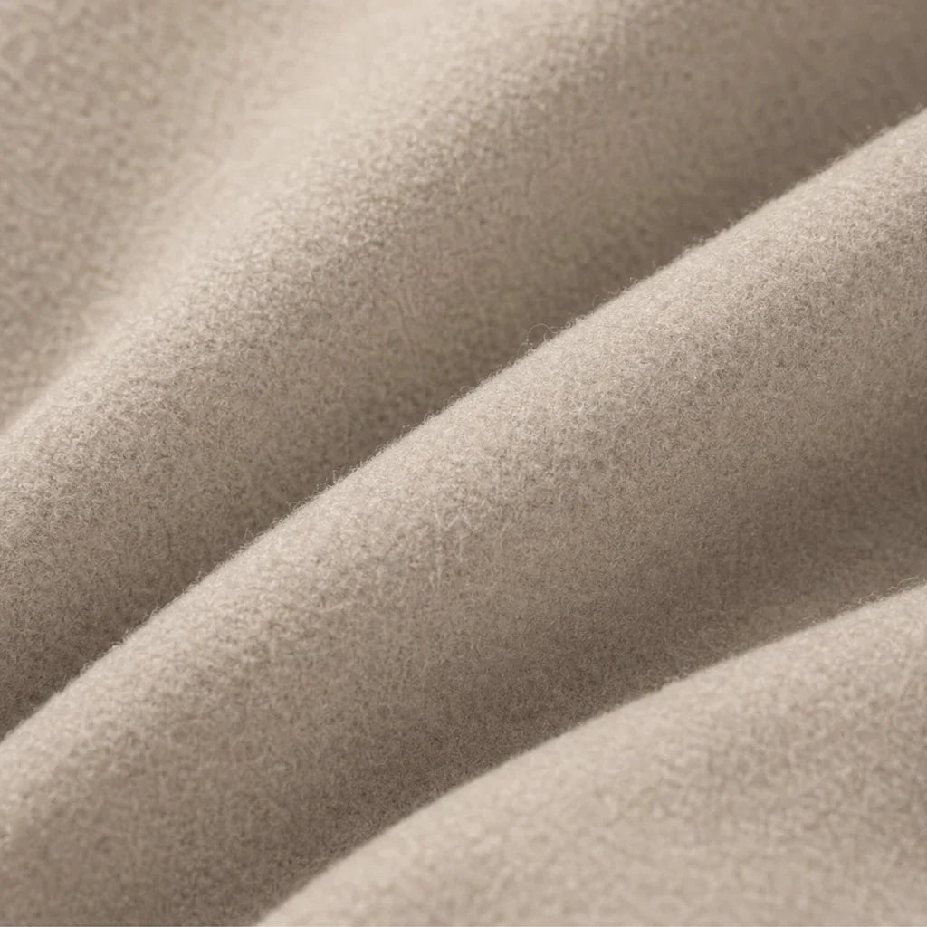 Adelyn – Oversized Taupe Long-Sleeve Coat