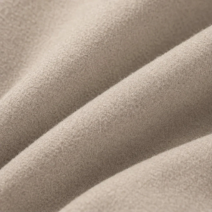 Adelyn – Oversized Taupe Long-Sleeve Coat