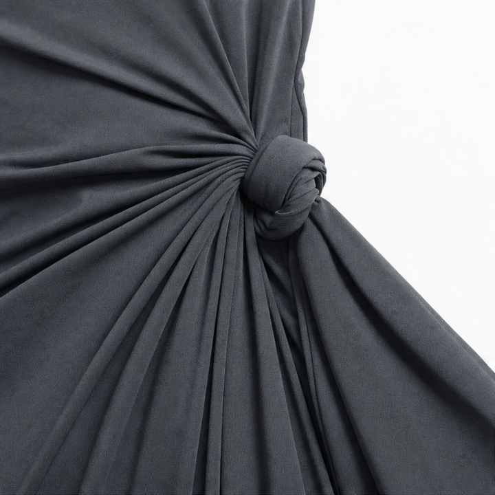 Naiara – Gathered Side-Knot Draped Maxi Dress