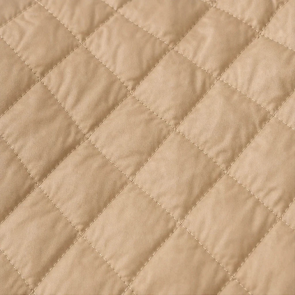 Loredana – Button-Front Quilted Mid-Season Jacket