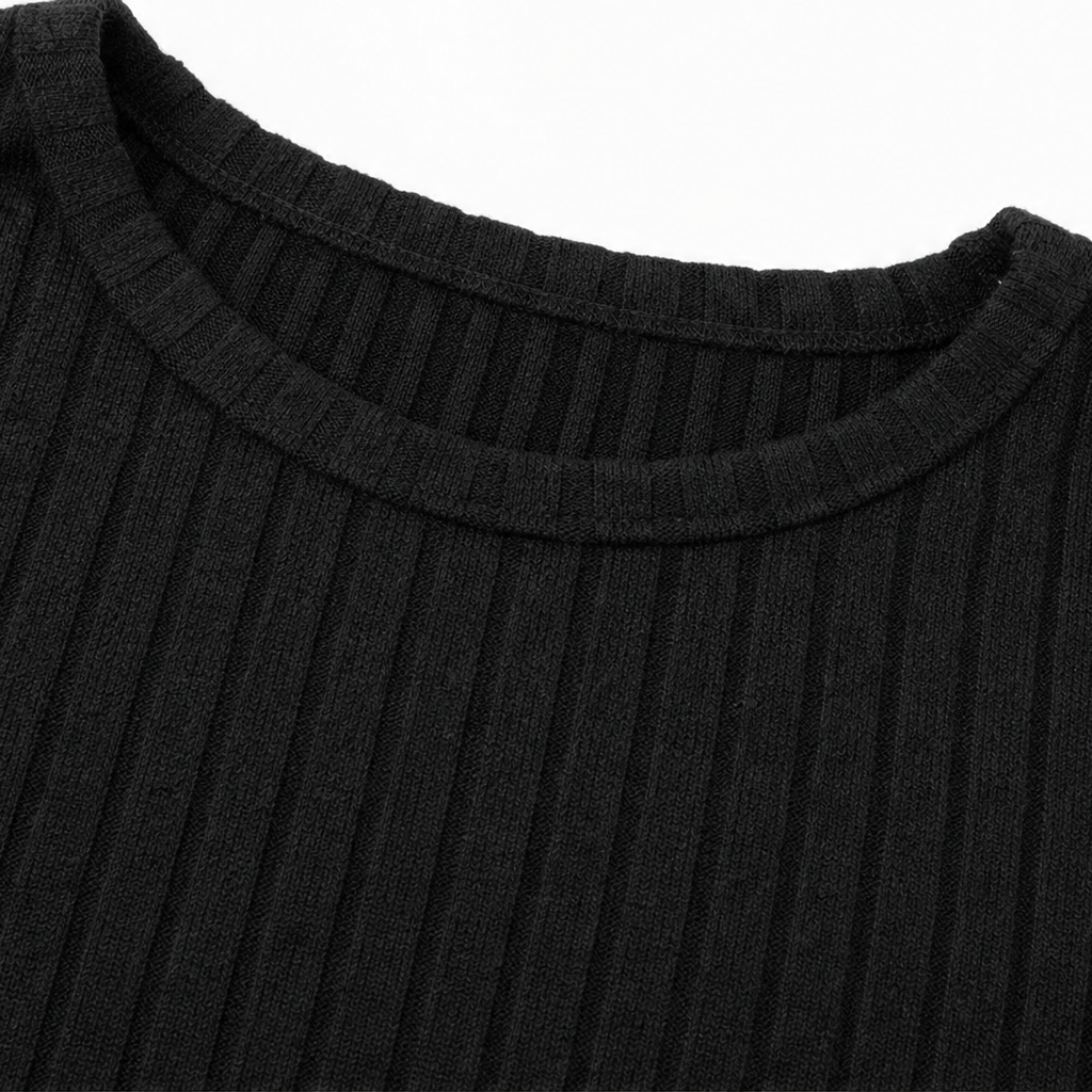 Ribbella – Ribbed-Knit Top And Straight-Leg Pants Set