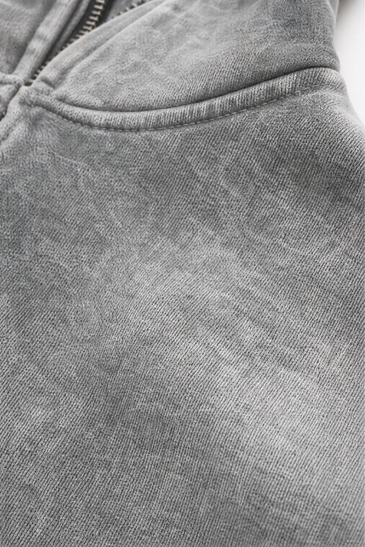 Rethread – Washed Relaxed Zip-Up Hoodie