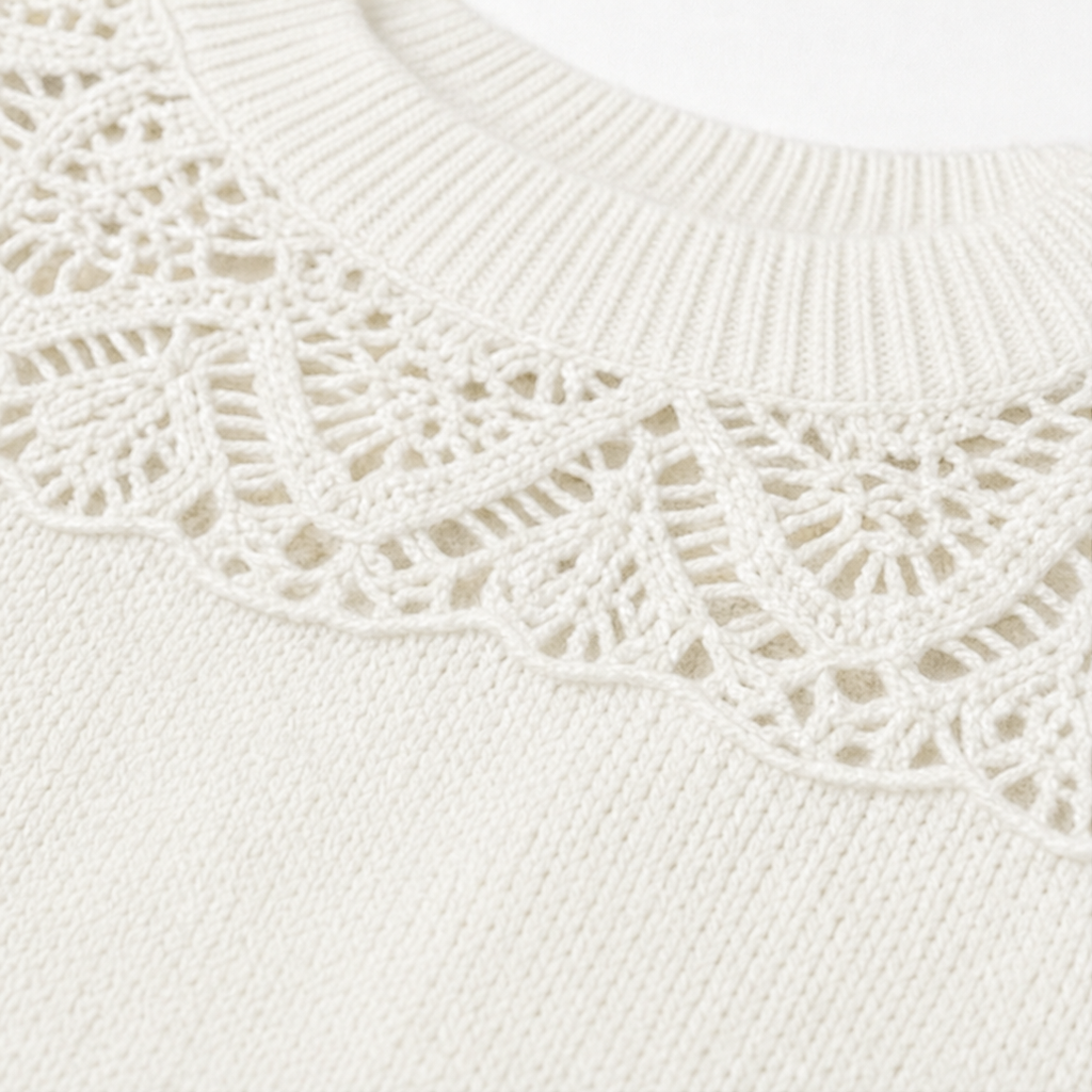 Lanternelle – Openwork Shoulder Oversized Sweater