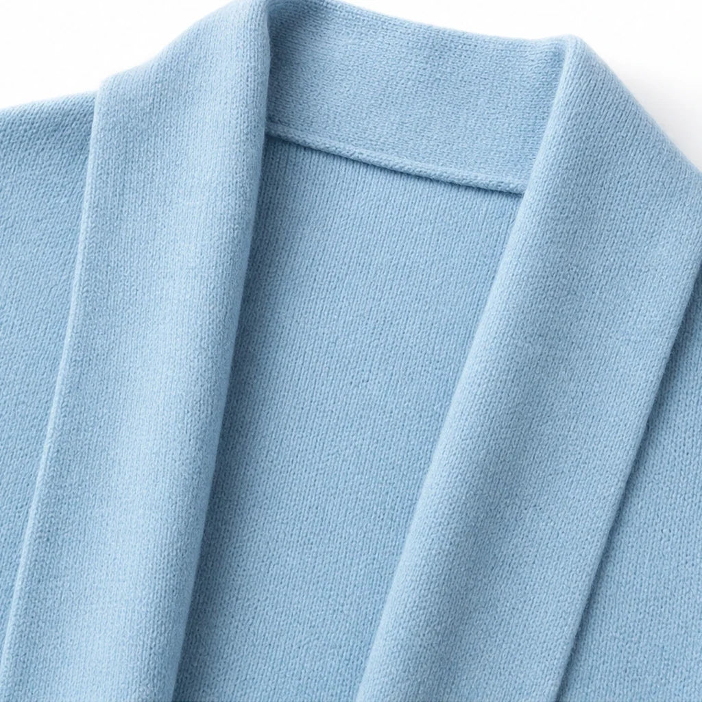 Cozyelle – Shawl-Collar Knit Open-Front Cardigan