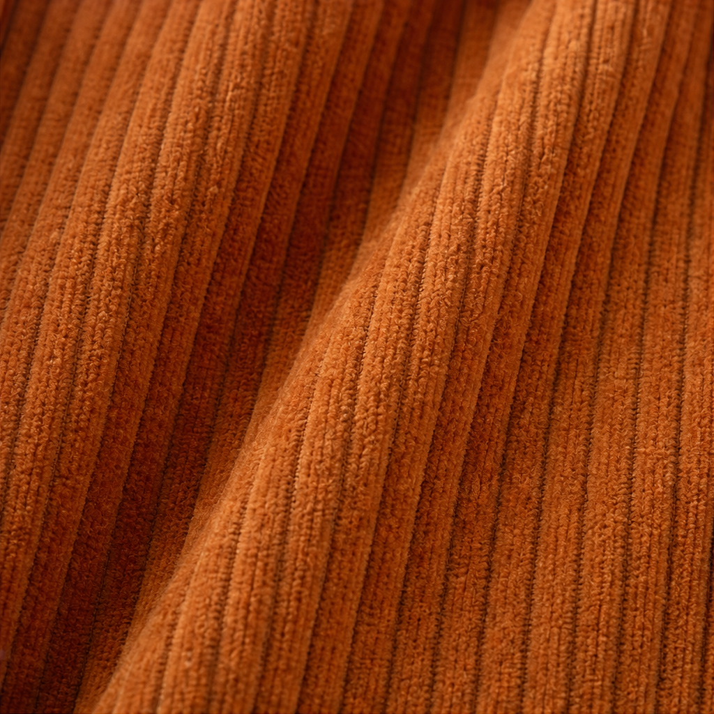Draperie – Asymmetric Button-Wrap Corduroy Top