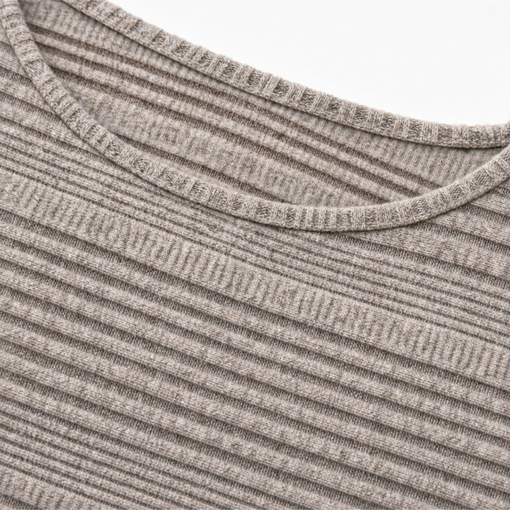 Mayfield – Striped Boat-Neck Long-Sleeve Knit Top