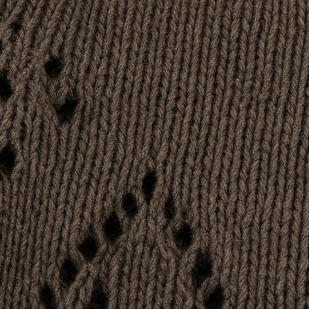Vellora – Diamond Pointelle Knit Poncho Sweater