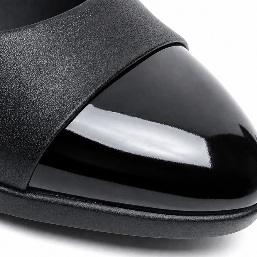 Walkwell – Wide Round Toe Comfort Wedge Pumps
