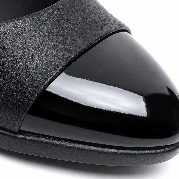 Walkwell – Wide Round Toe Comfort Wedge Pumps