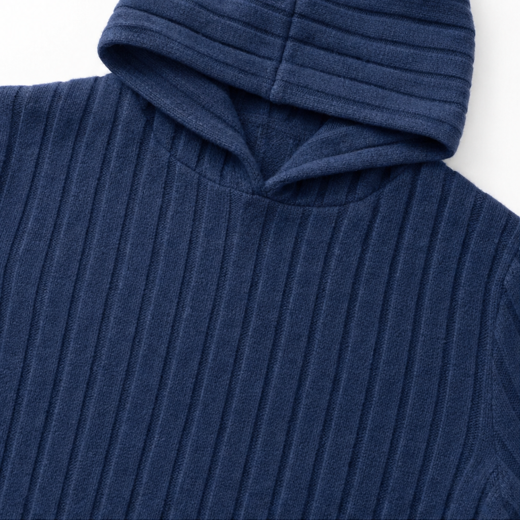 Lunarobe – Ribbed Hooded Maxi Dress With Pockets