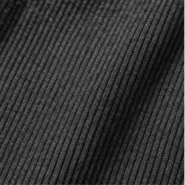 Pinstripe Poise – Draped High-Neck Top And Lantern Pants Set